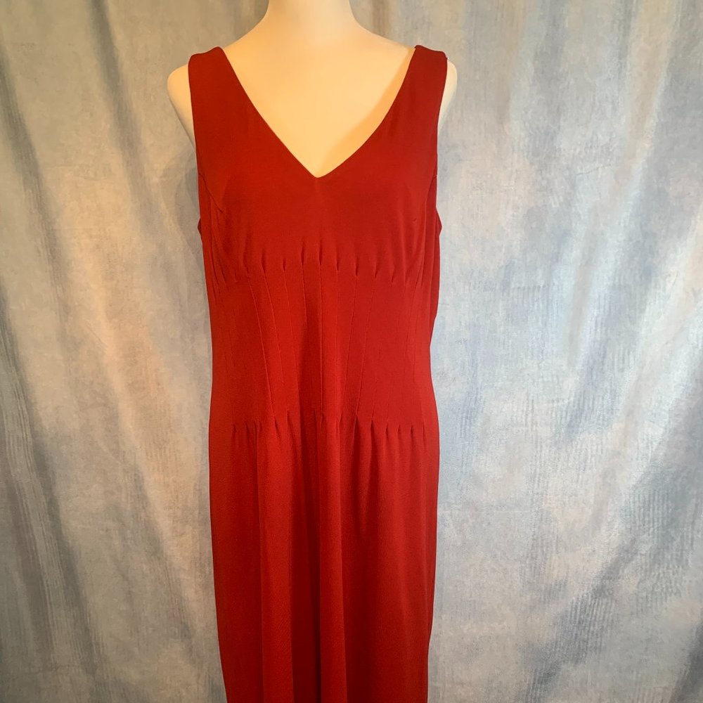 TALBOTS SIZE 12 RED SLEEVELESS DRESS